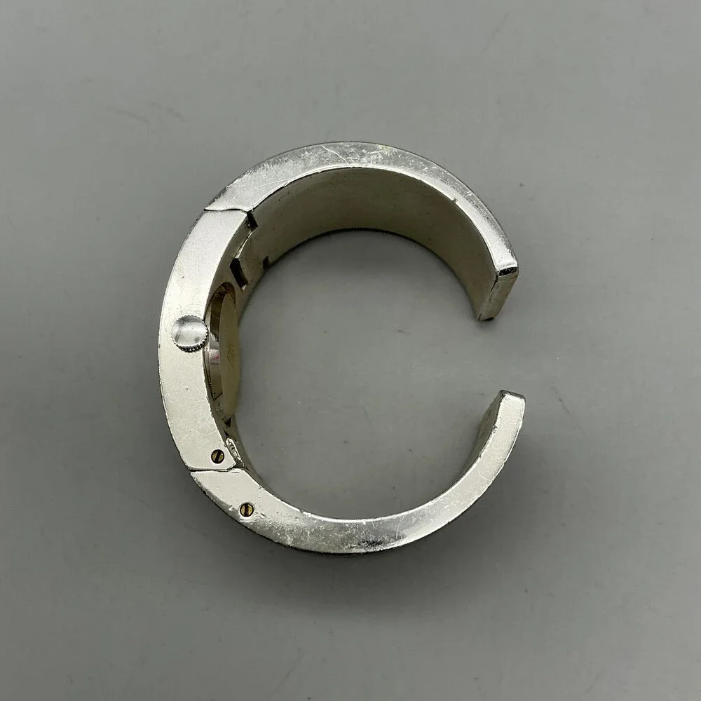 Vintage Baroness Womens Watch 23mm Enamel Cuff Manual NON WWORKING For Parts